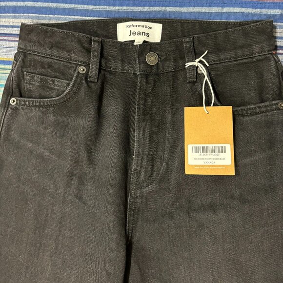 REFORMATION BRAND NEW WITH TAGS Abby High Rise Straight Jeans Size 25 - Picture 9 of 10